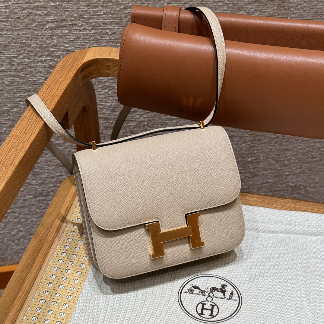 Hermès Constance 19 Gris tourtelle Epsom