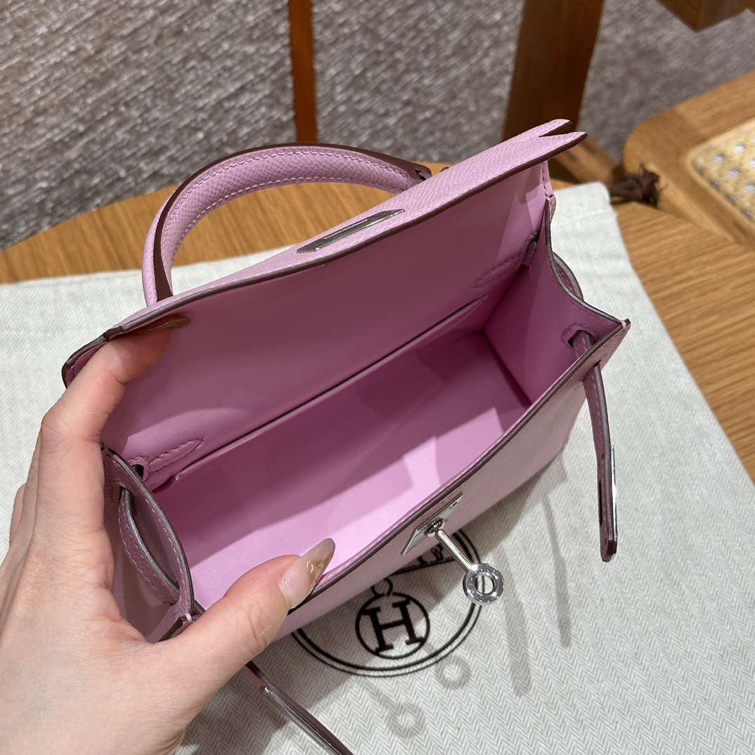 ermès  Mini Kelly2 Size19 Mauve  Epsom