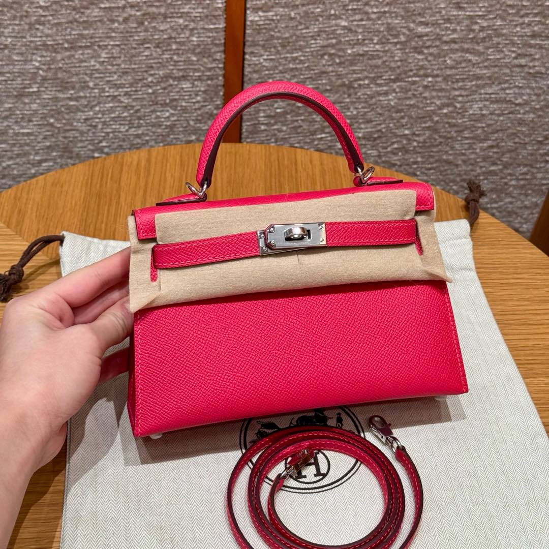 Hermès  Mini Kelly2 Size19 Rose extreme epsom