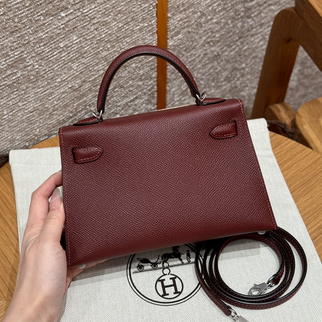 Hermès  Mini Kelly2 Size19  Rouge H  Epsom