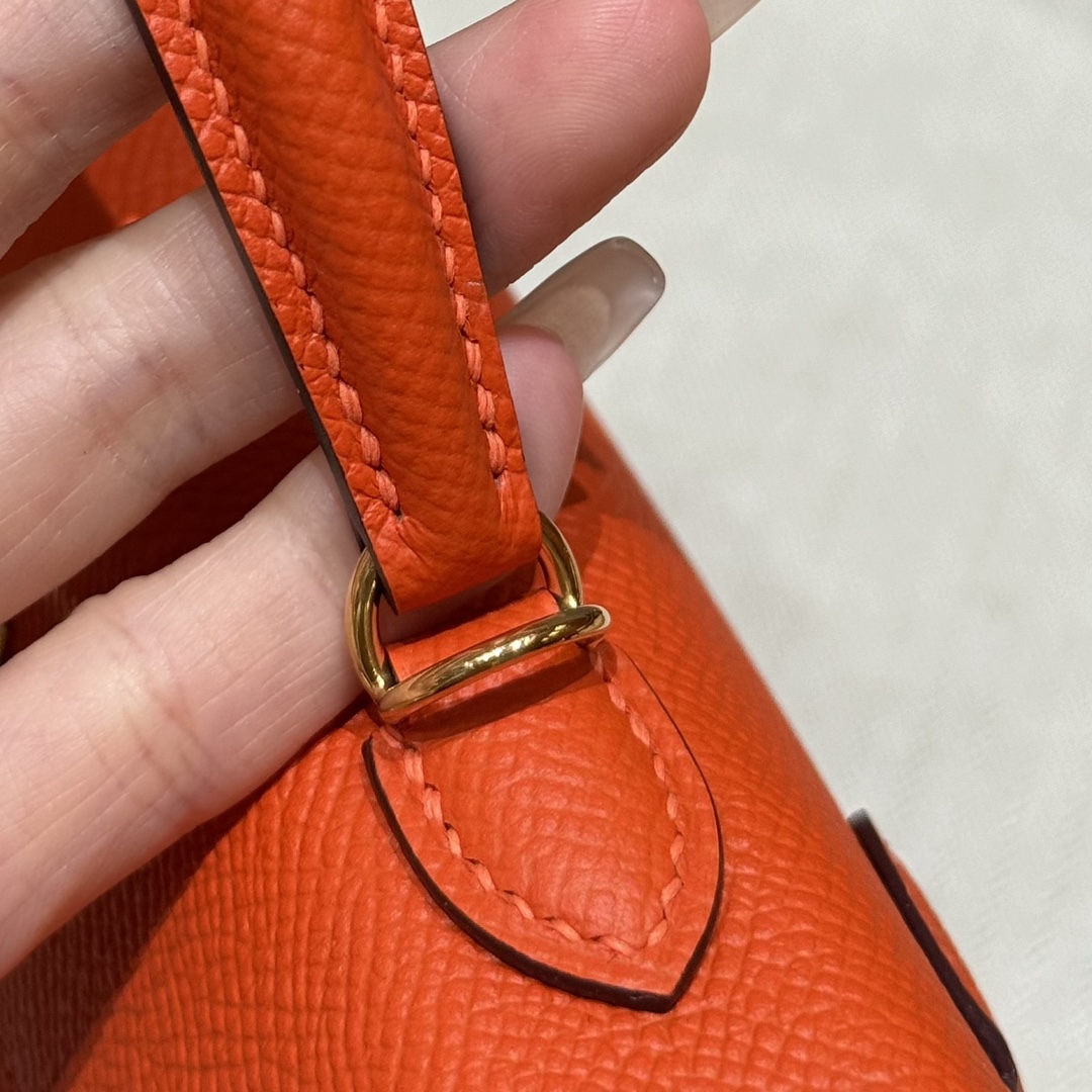 Hermès  Mini Kelly2 Size19 Feu  Epsom
