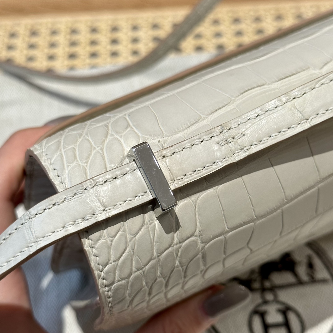 Hermès Constance 19  Beton  Alligator shiny crocodile🐊