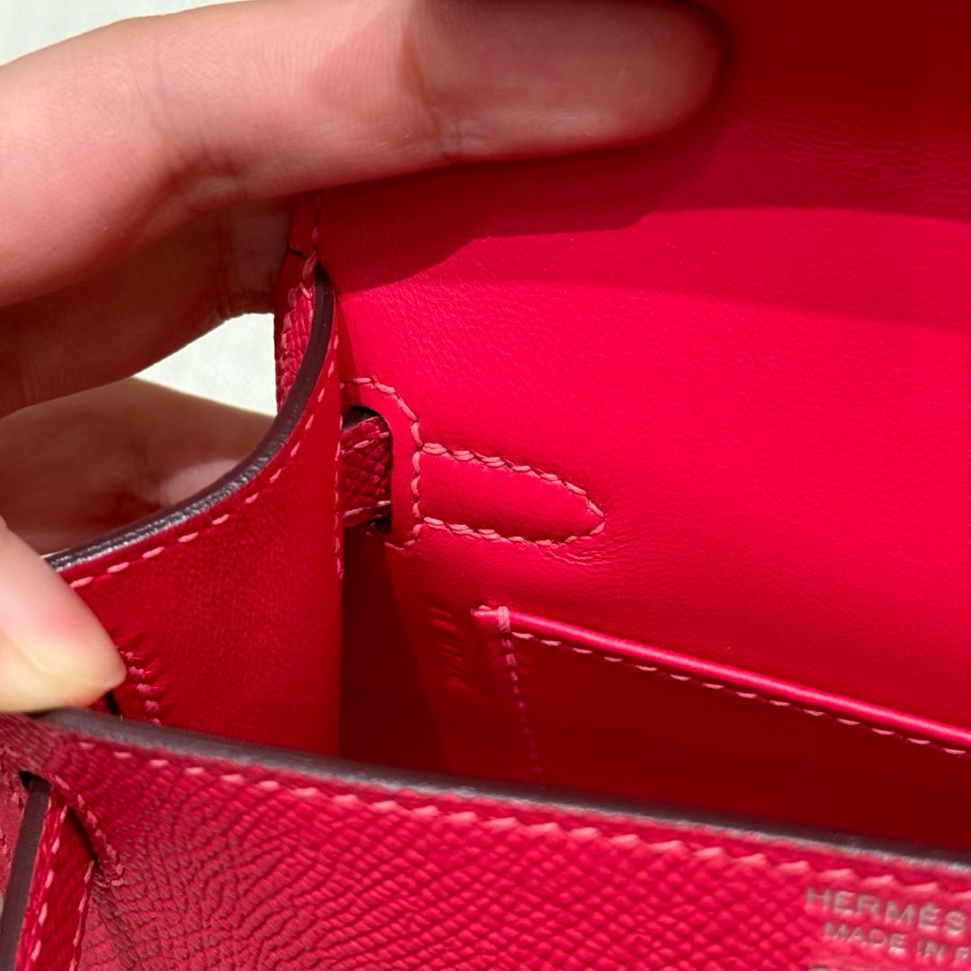 Hermès  Mini Kelly2 Size19 Rose extreme epsom