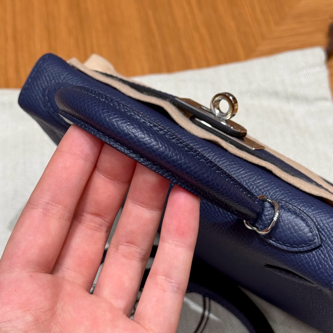 Hermès  Mini Kelly2 Size19 Blue saphir epsom