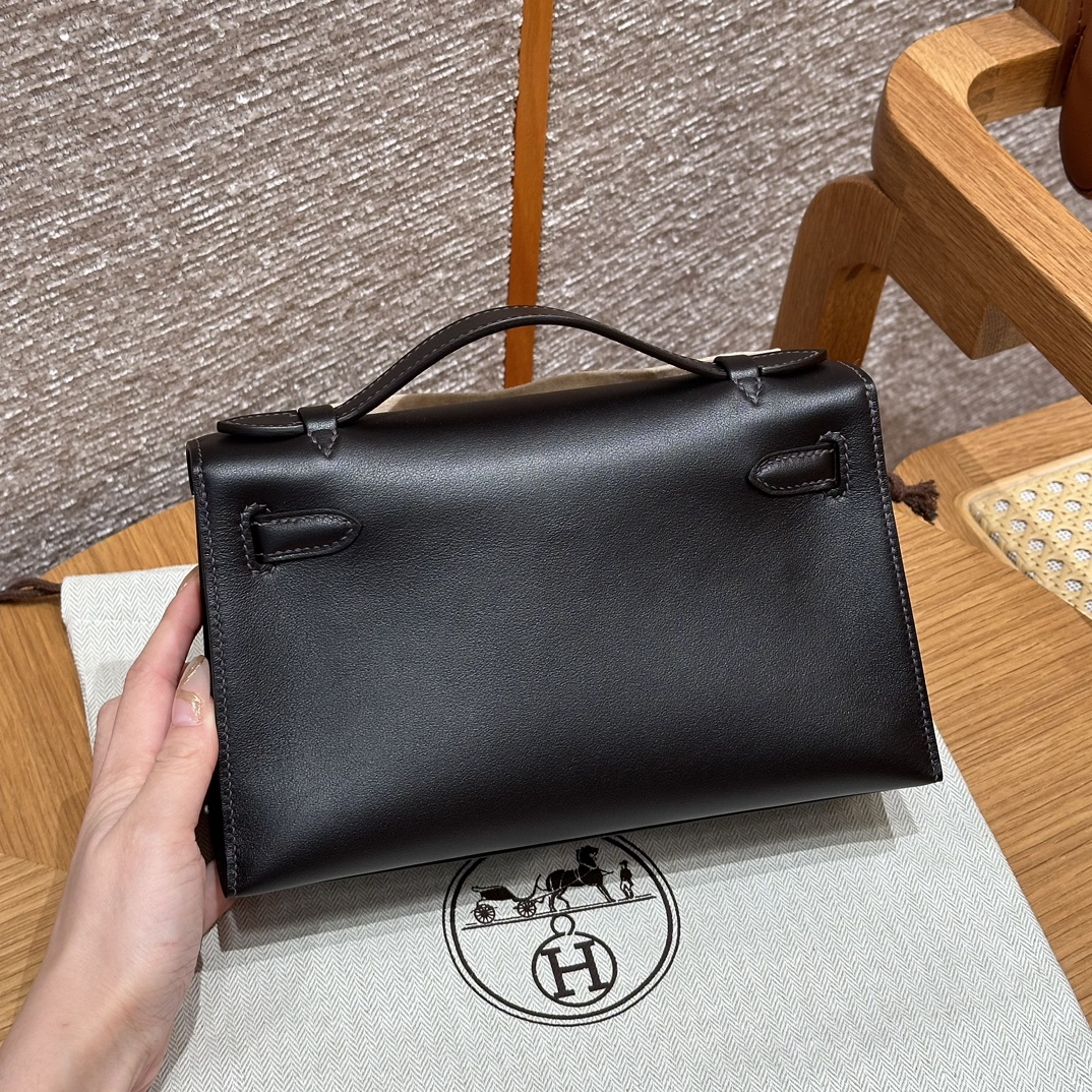 Hermès  Kelly Pochette 1 Ebene Swift