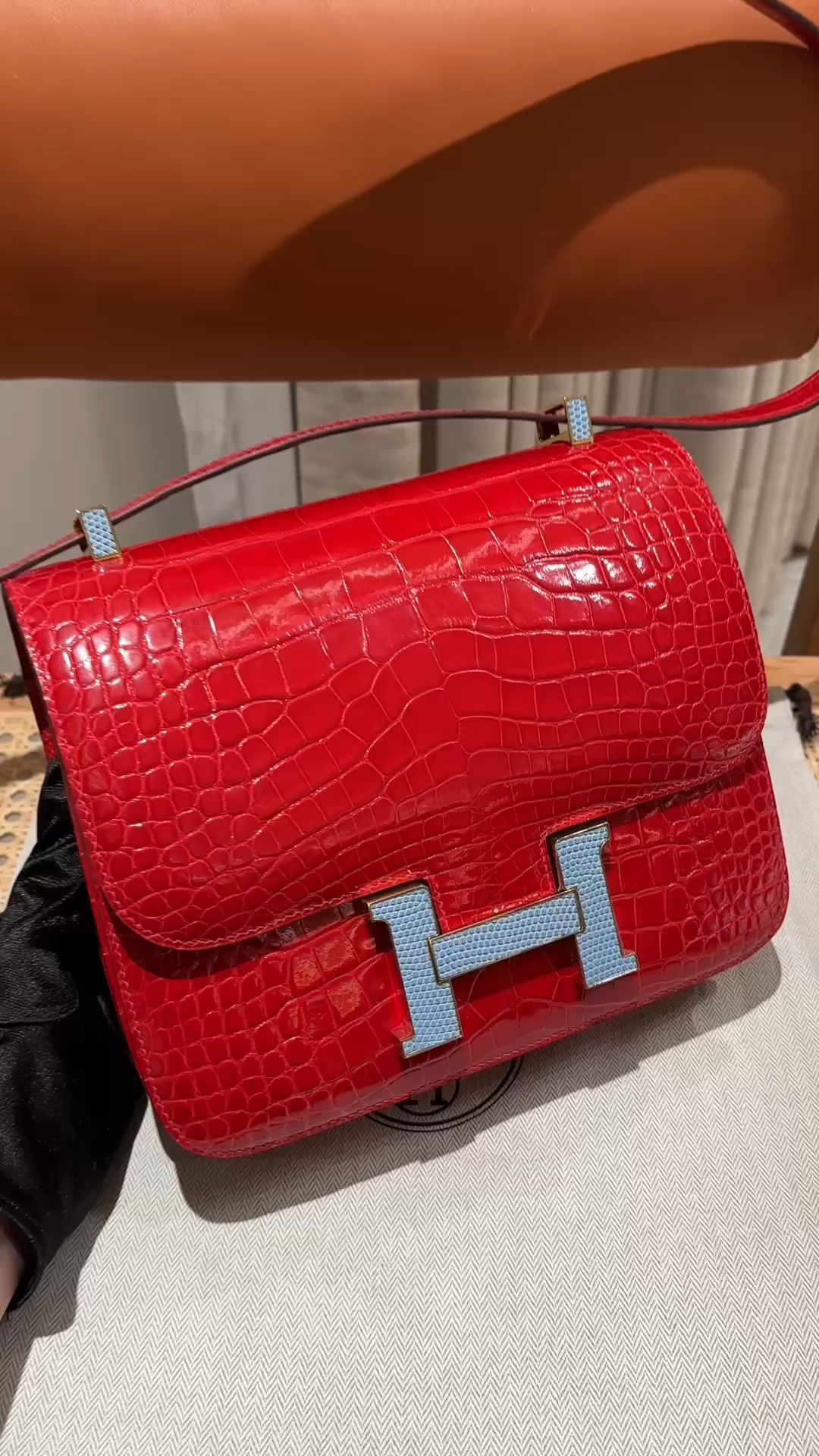 Hermès Constance 24  Braise Lisse Alligator🐊 imported