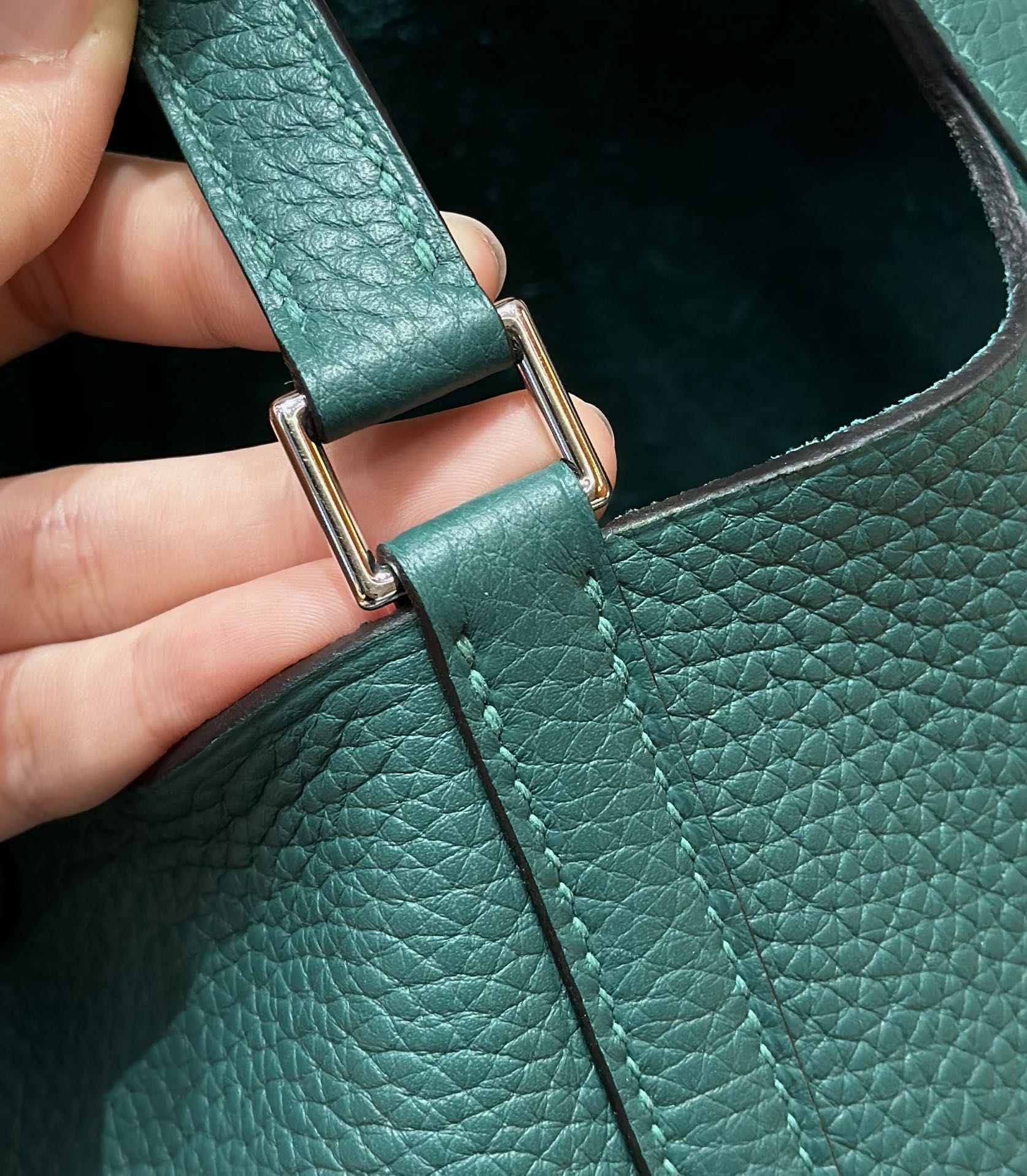 Hermès  Picotin lock  18  Malachite Clemence