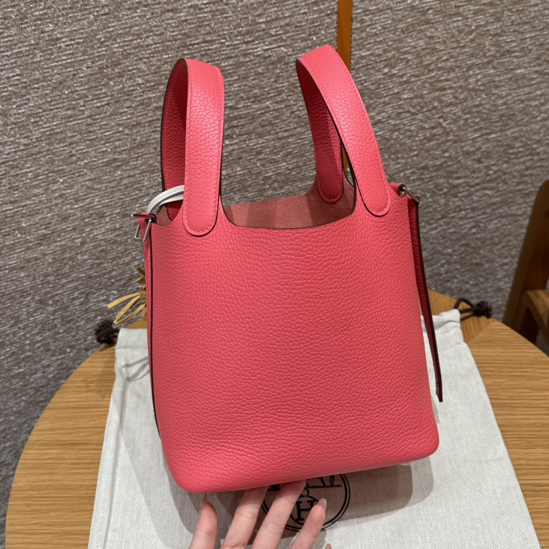 Hermès  Picotin lock 18 Rose lipstick Clemence