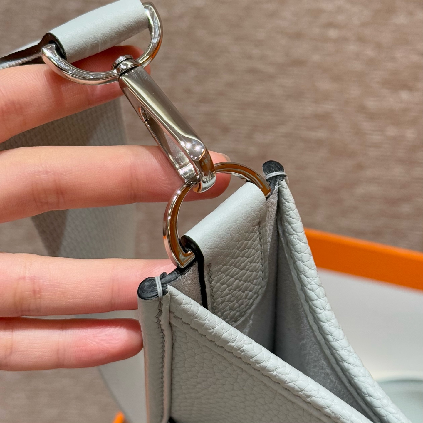 Hermès  Evelyne 29 Blue pale Clemence