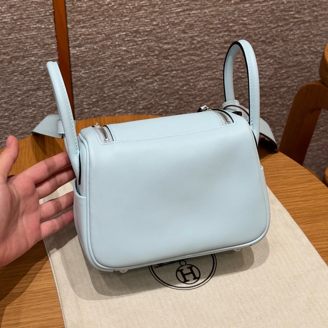 Hermès  Lindy 19 Blue Brume Swift