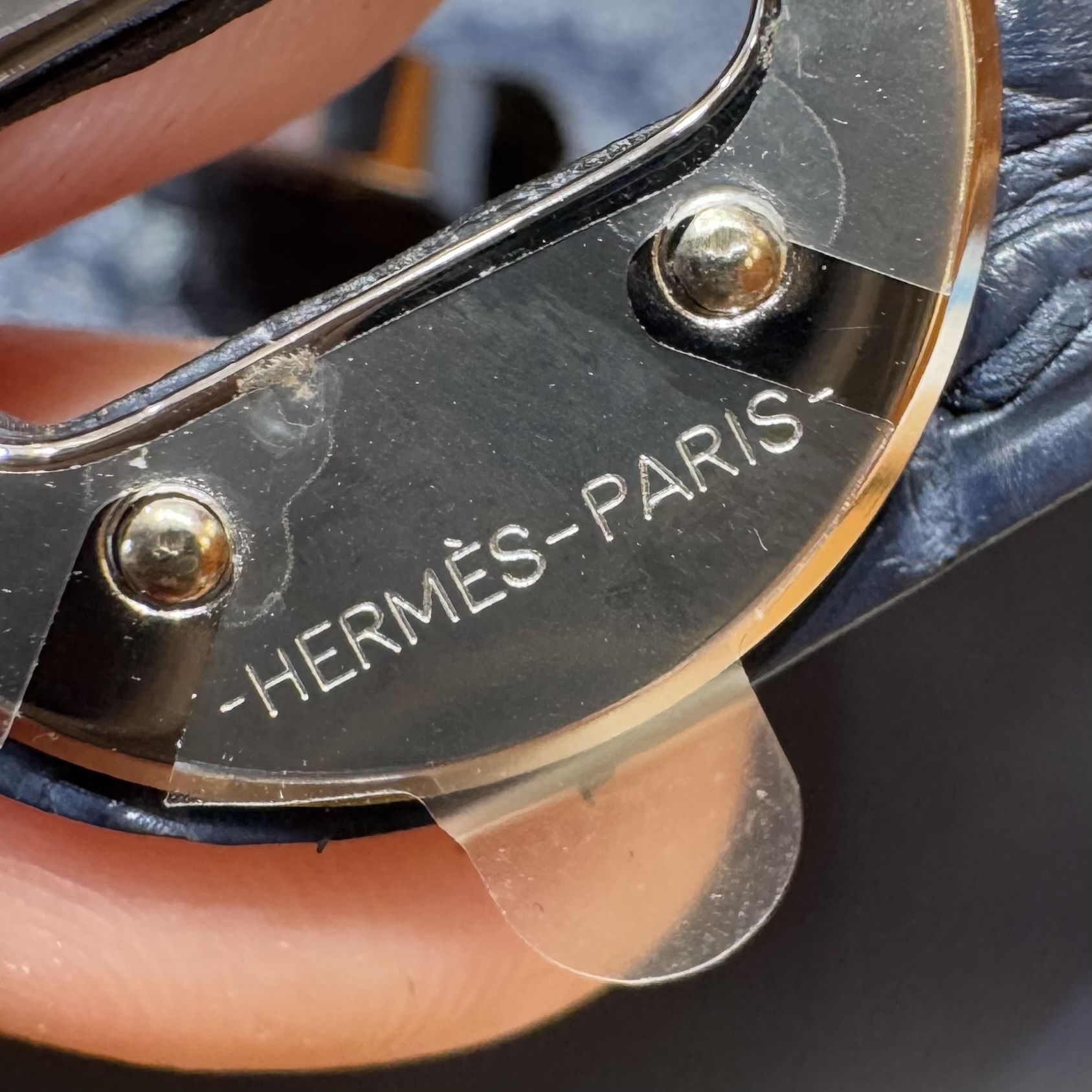 Hermès  Lindy 19 Blue saphir Swift and The fog- faced alligator