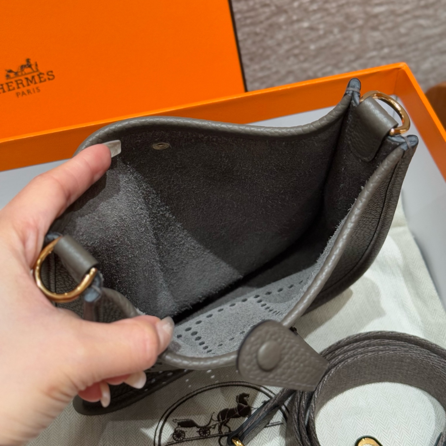 Hermès  Evelyne 16 Gris Etain Clemence