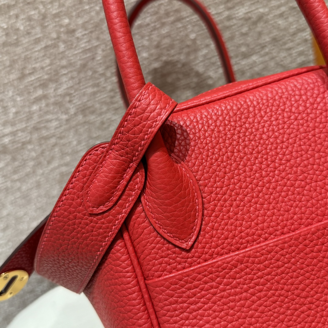 Hermès  Lindy 30 Rouge casaque Clemence