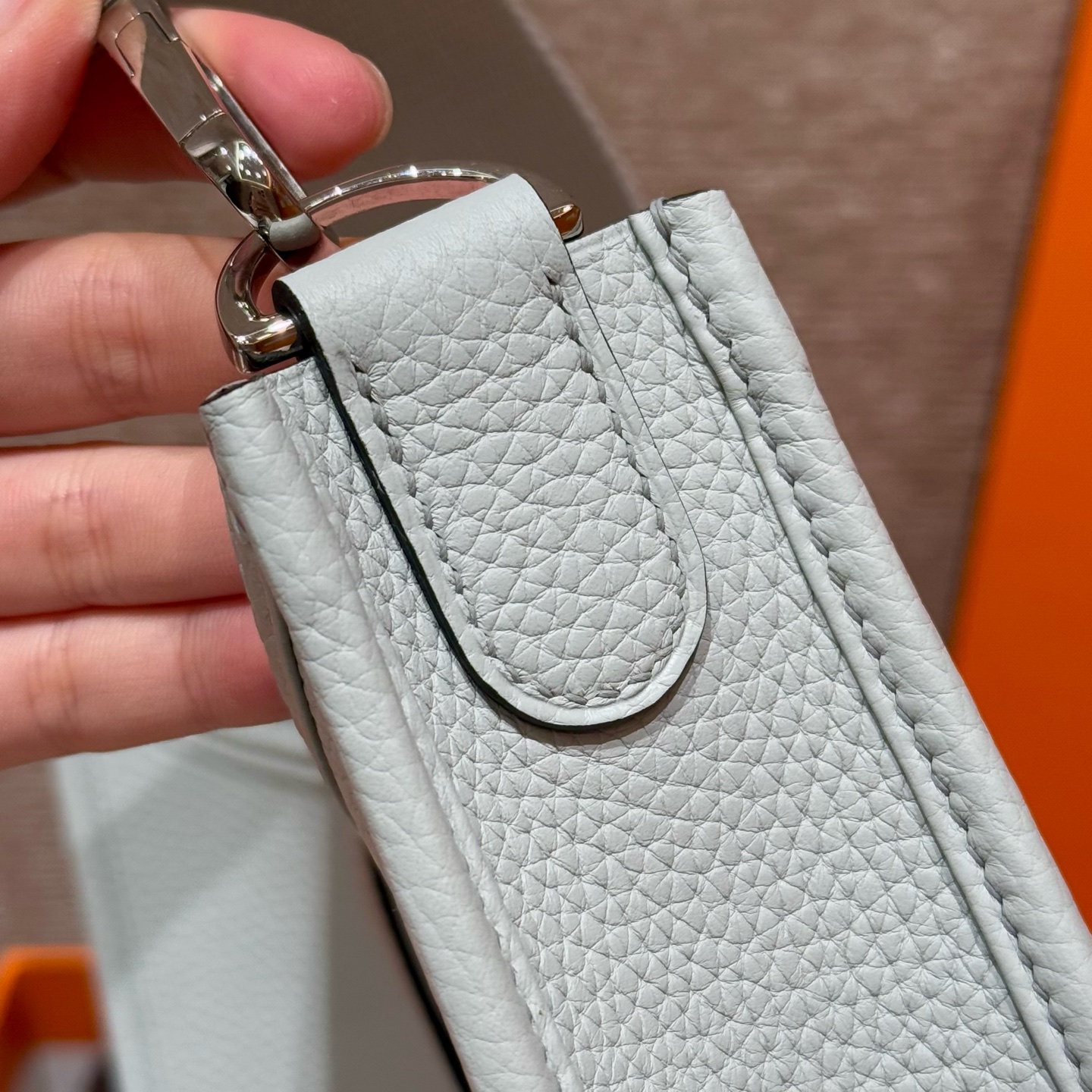 Hermès  Evelyne 29 Blue pale Clemence
