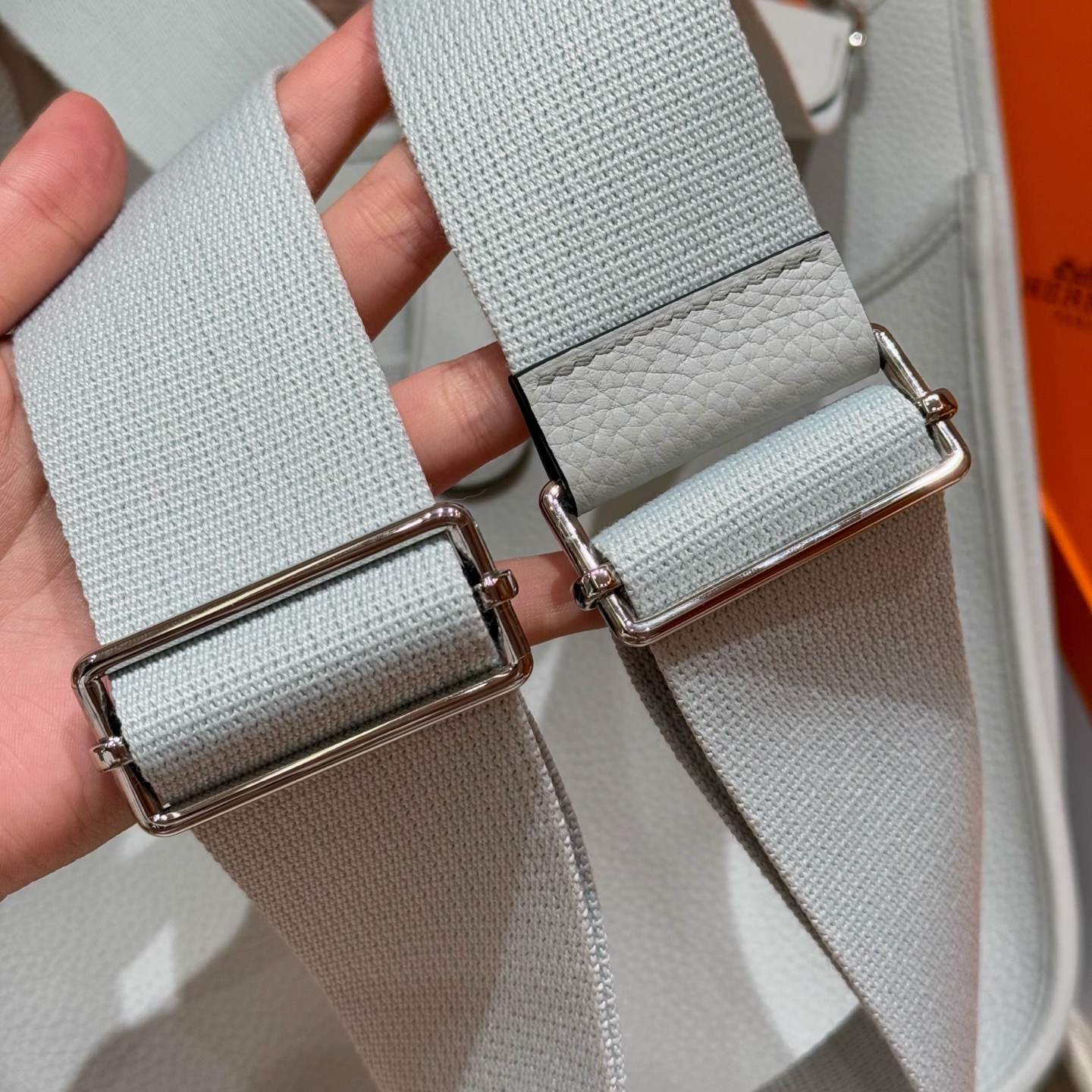 Hermès  Evelyne 29 Blue pale Clemence