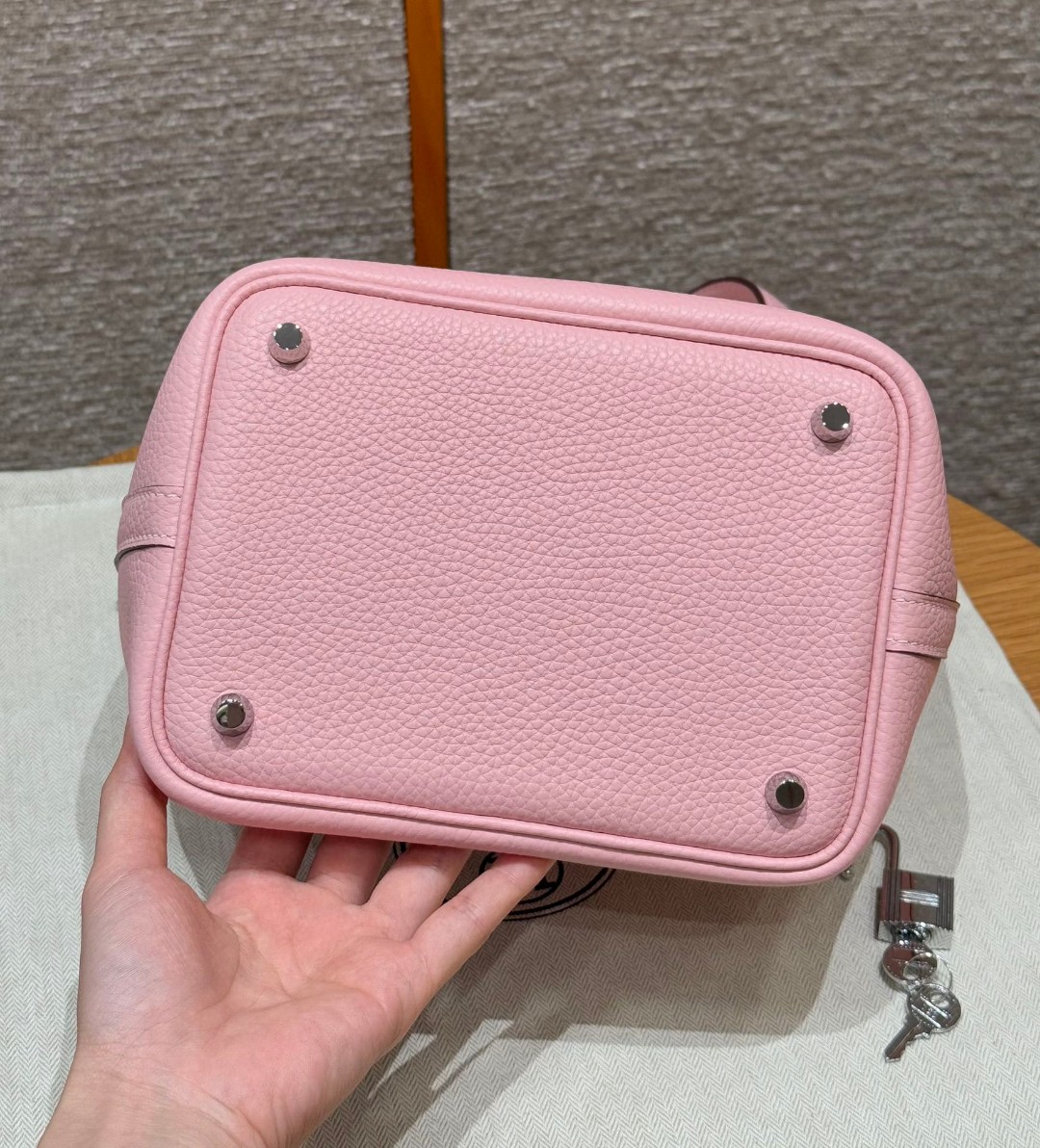 Hermès  Picotin lock  18 Rose sakura Clemence