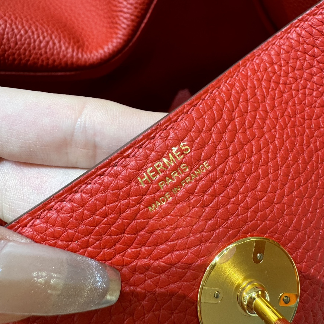 Hermès  Lindy 30 Rouge casaque Clemence