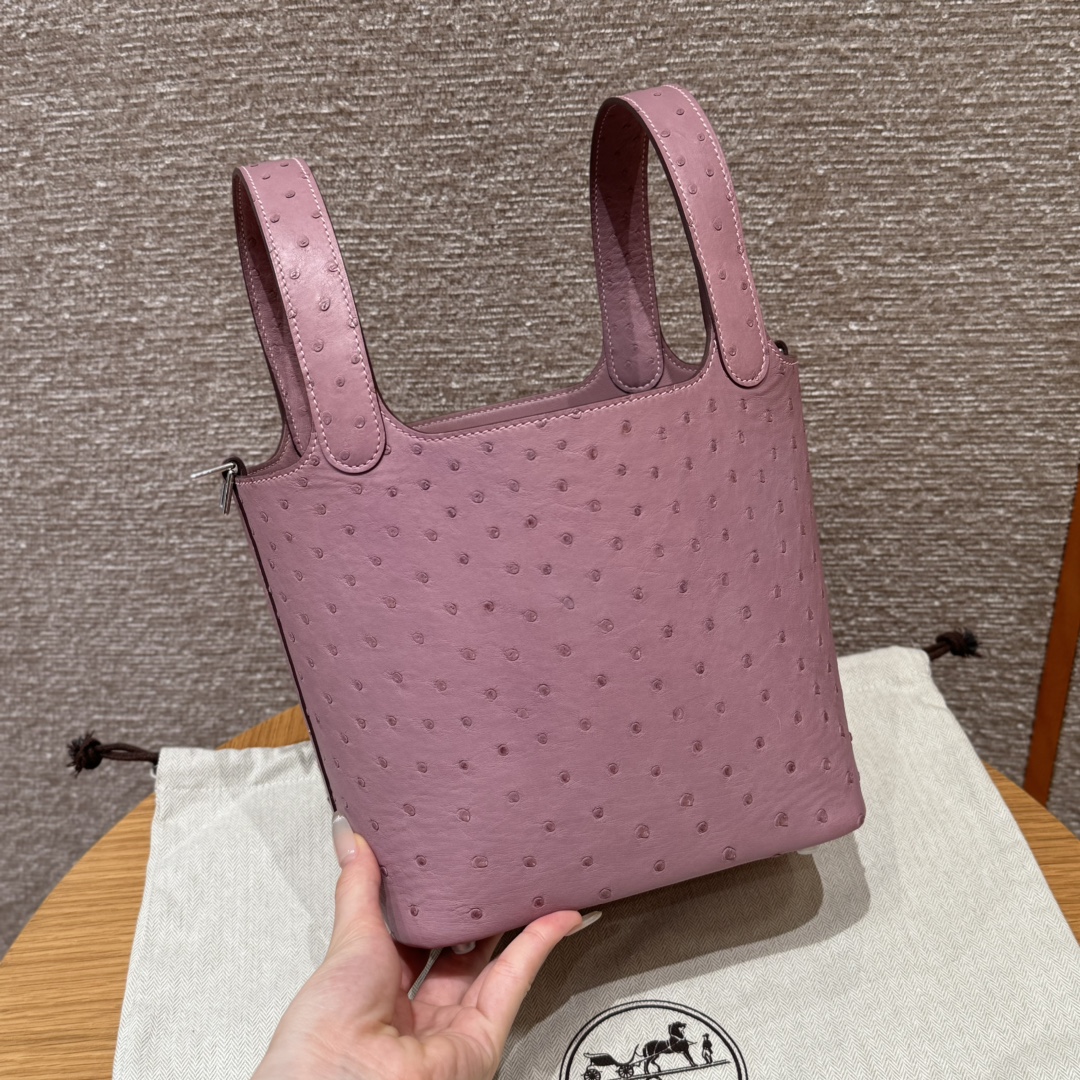 Hermès  Picotin lock 18 Cyclaen KK ostrich imported