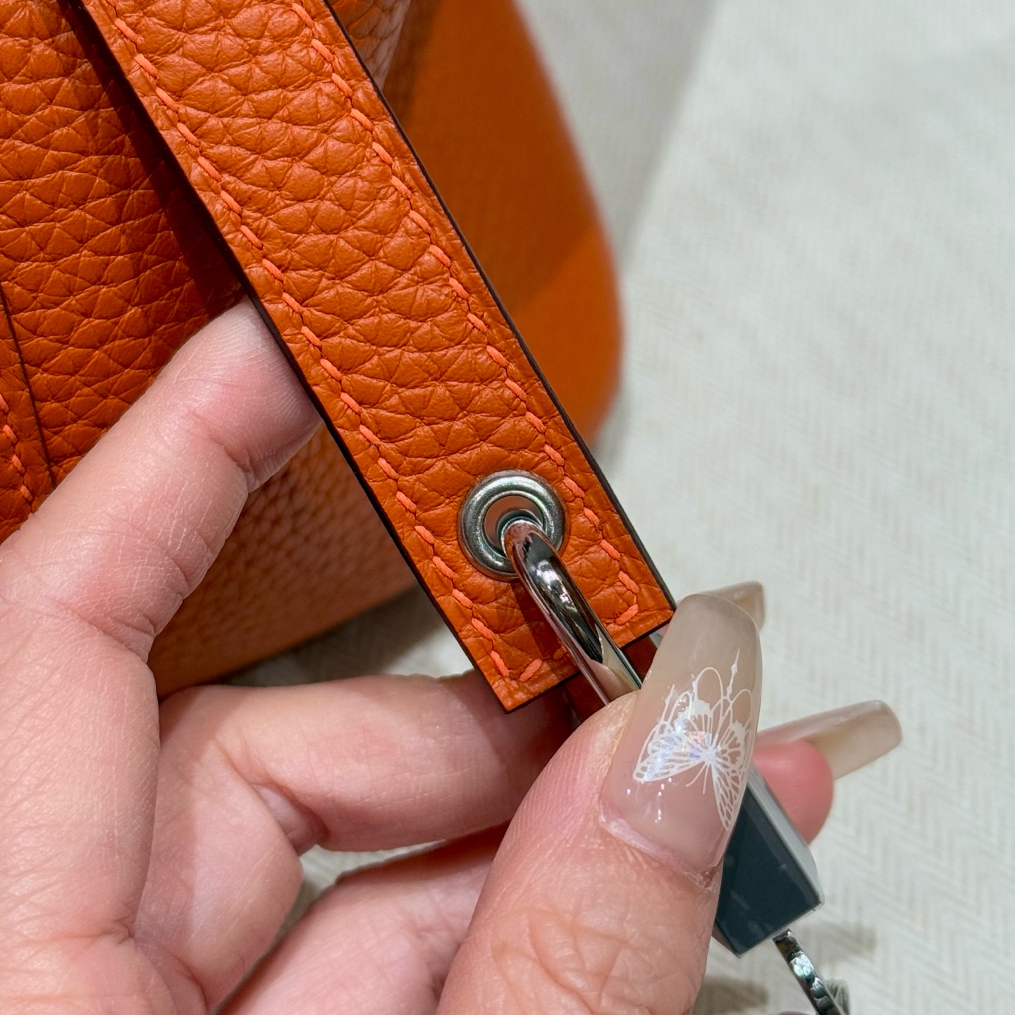 Hermès  Picotin lock 22 Orange Clemence