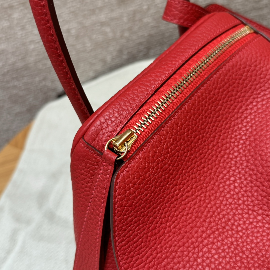 Hermès  Lindy 30 Rouge casaque Clemence