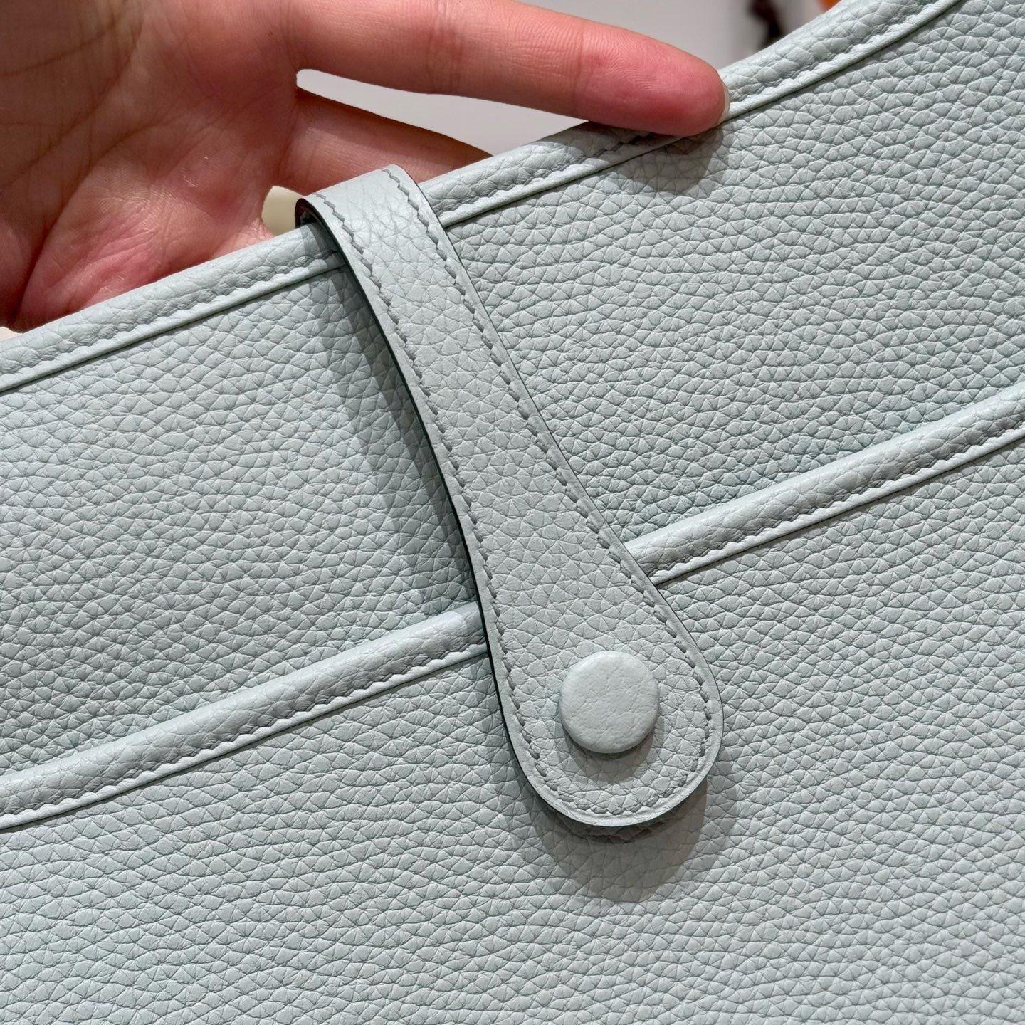 Hermès  Evelyne 29 Blue pale Clemence