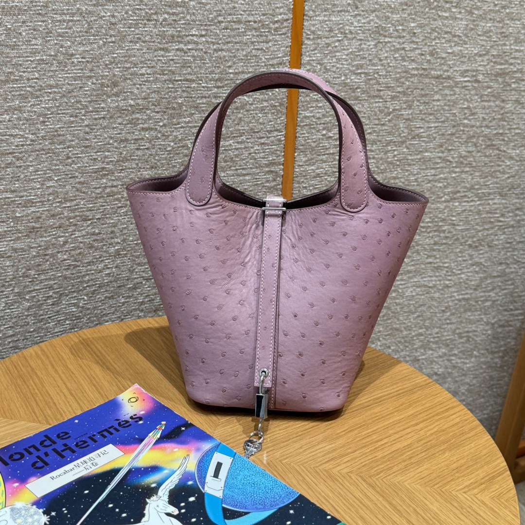Hermès  Picotin lock 18 Cyclaen KK ostrich imported