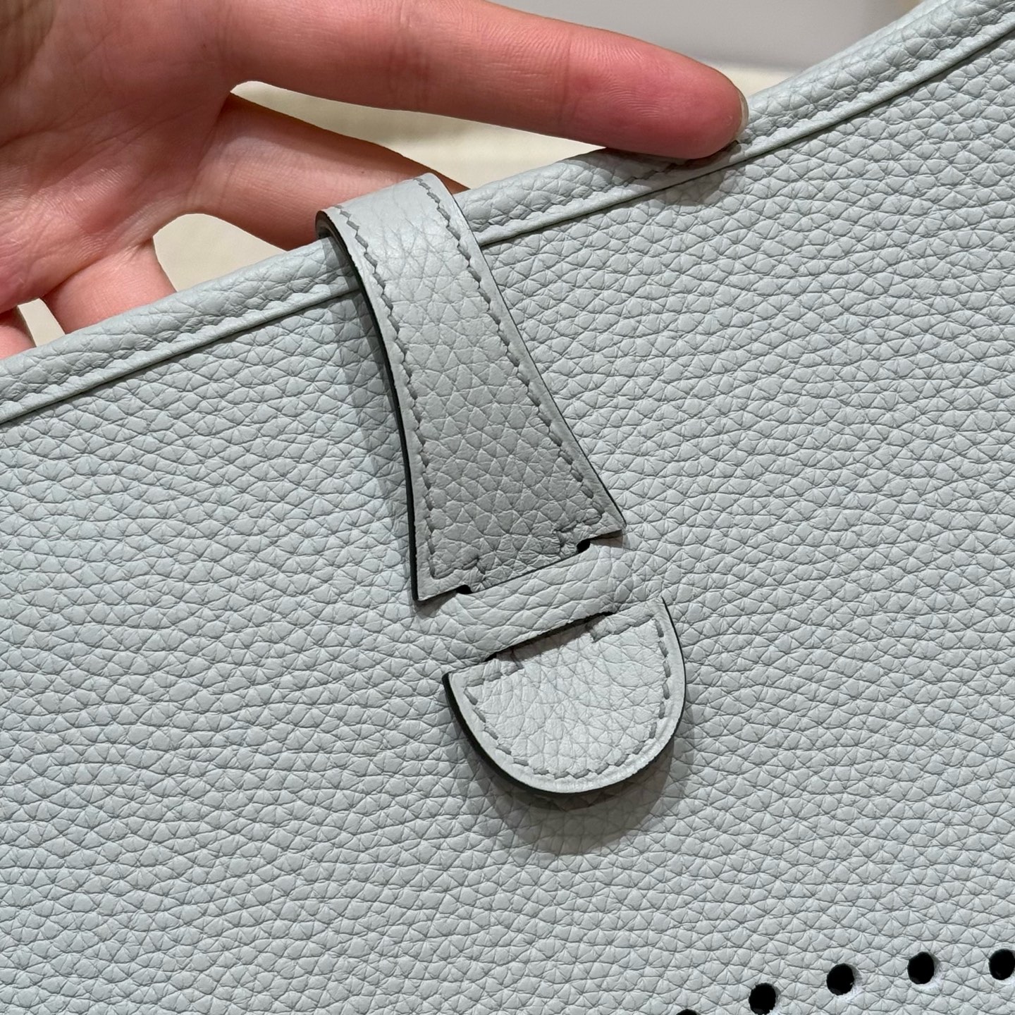 Hermès  Evelyne 29 Blue pale Clemence