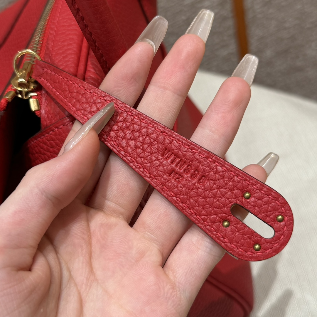 Hermès  Lindy 30 Rouge casaque Clemence
