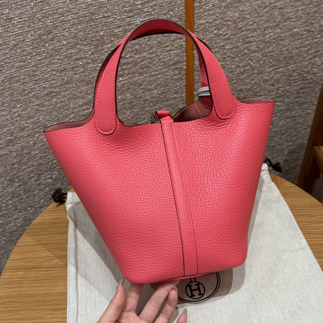 Hermès  Picotin lock 18 Rose lipstick Clemence