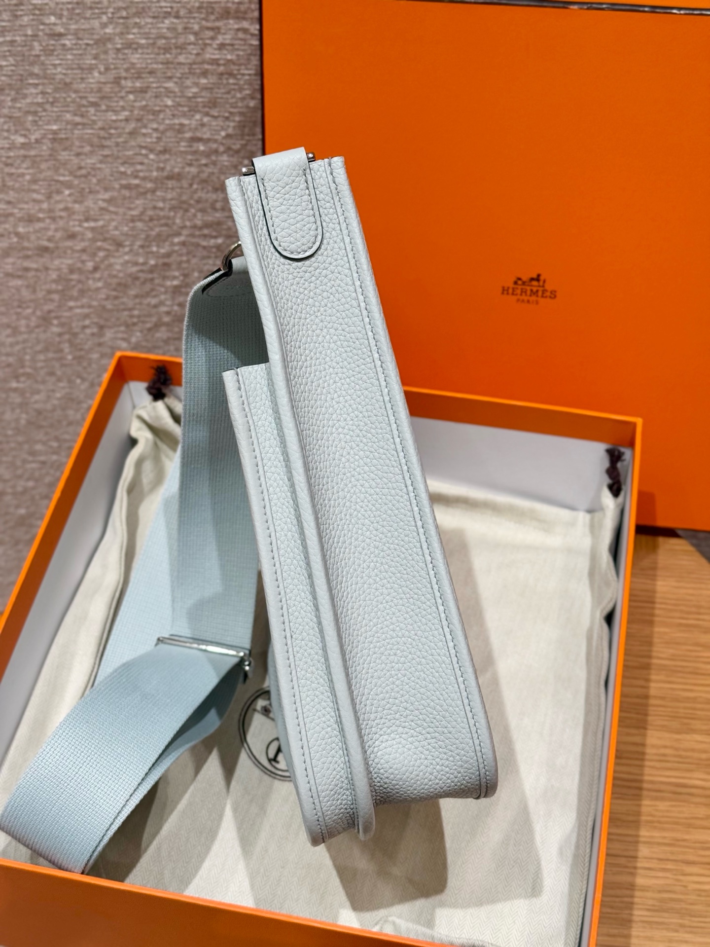 Hermès  Evelyne 29 Blue pale Clemence