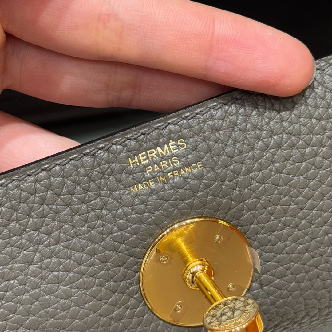 Hermès  Lindy 26  Girs etain Clemence