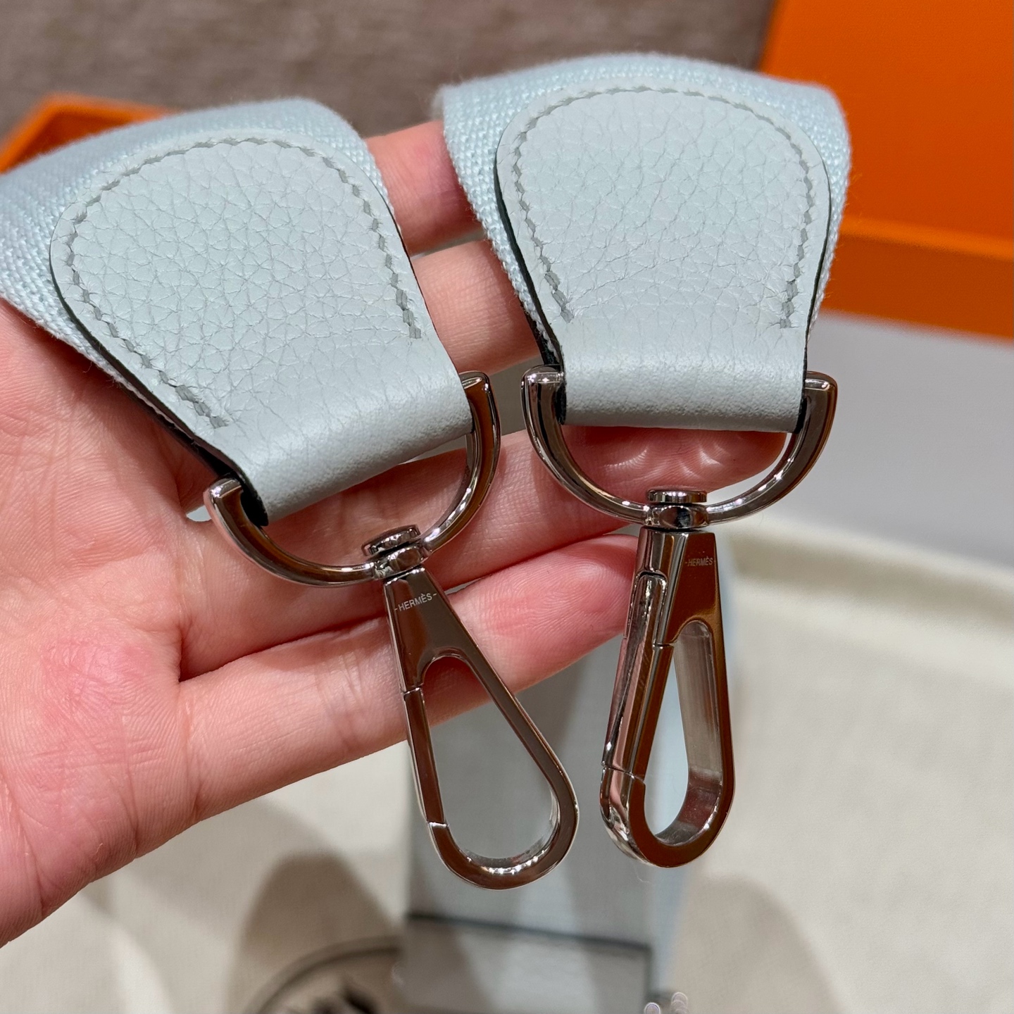 Hermès  Evelyne 29 Blue pale Clemence