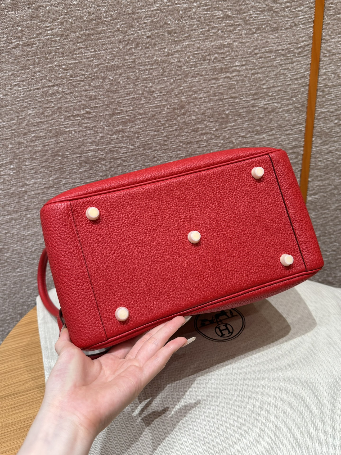 Hermès  Lindy 30 Rouge casaque Clemence