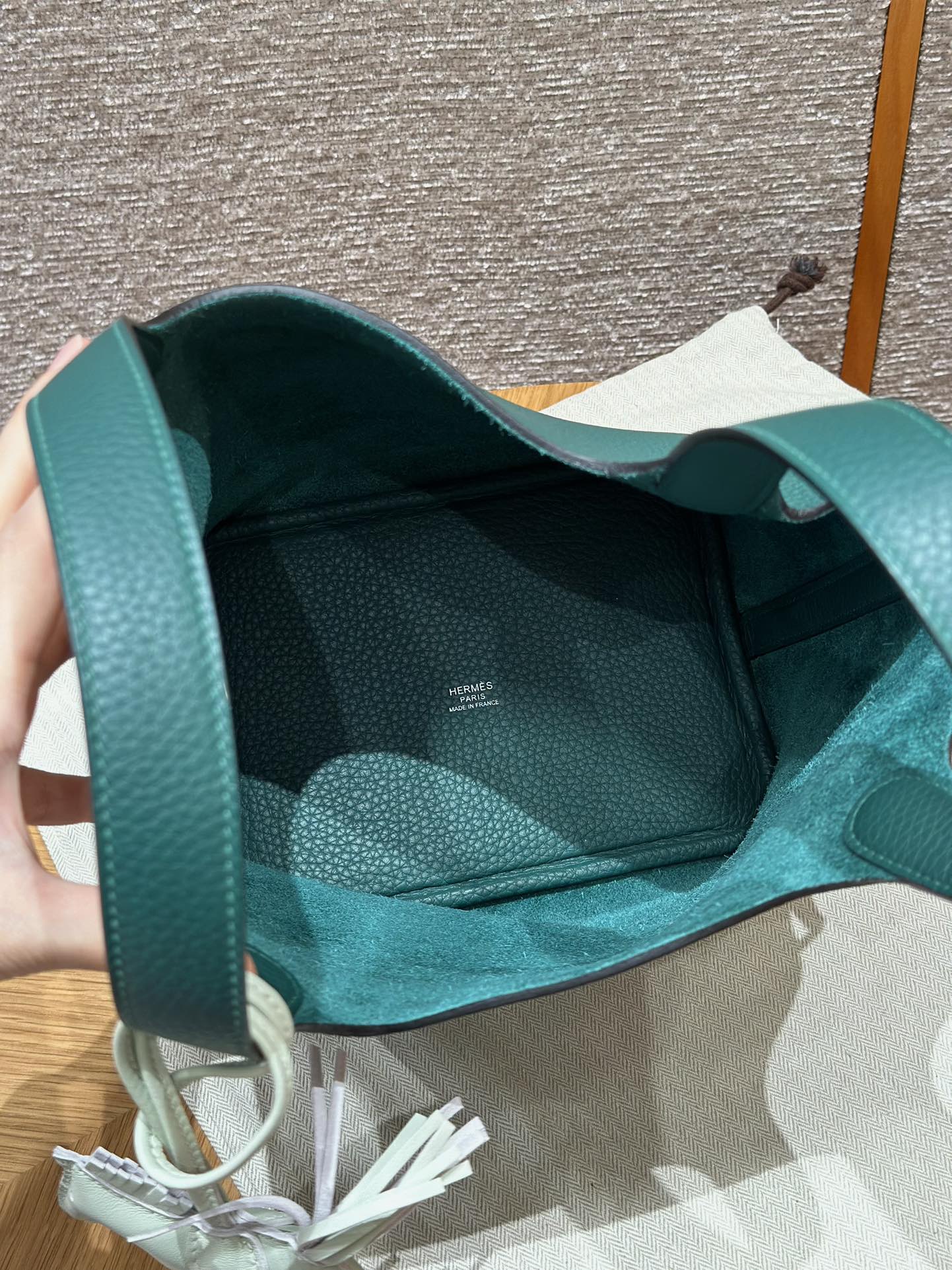 Hermès  Picotin lock  18  Malachite Clemence