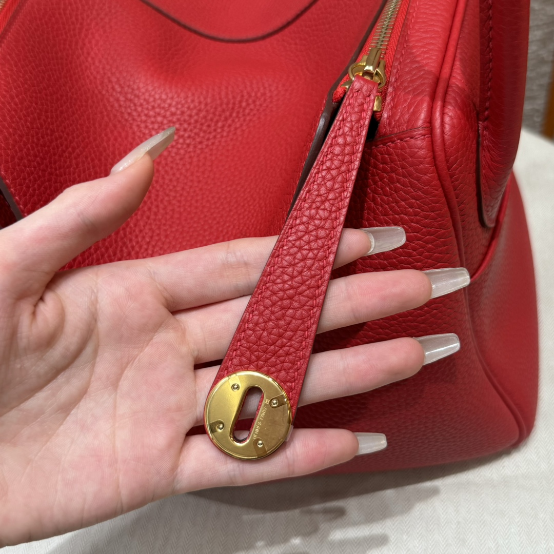 Hermès  Lindy 30 Rouge casaque Clemence