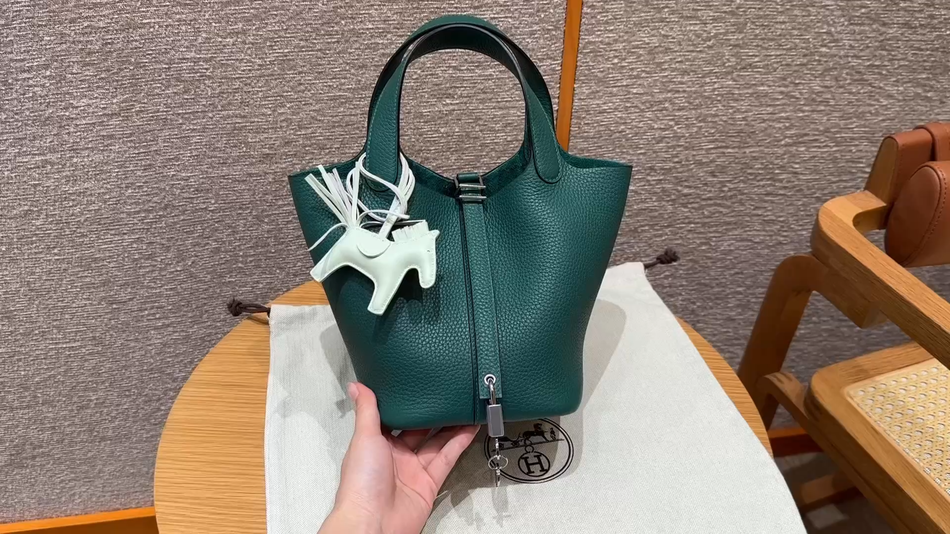 Hermès  Picotin lock  18  Malachite Clemence