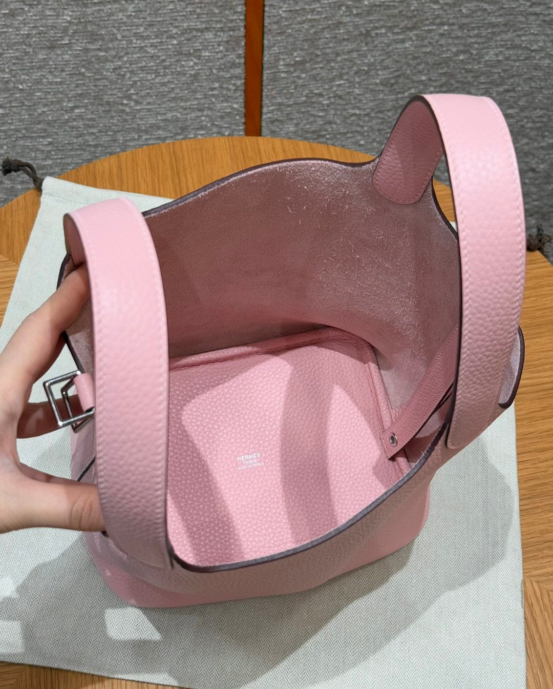 Hermès  Picotin lock  18 Rose sakura Clemence