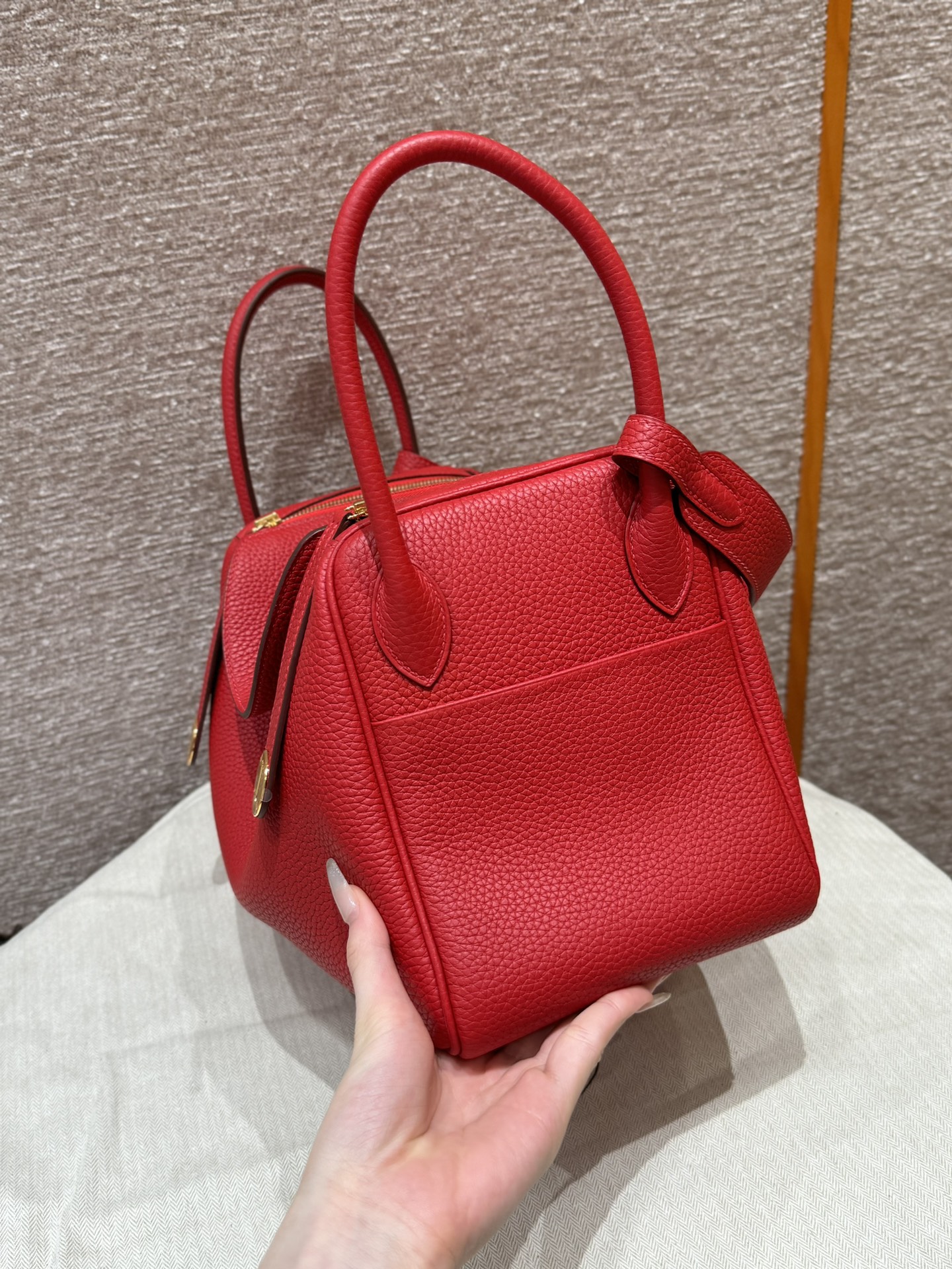 Hermès  Lindy 30 Rouge casaque Clemence