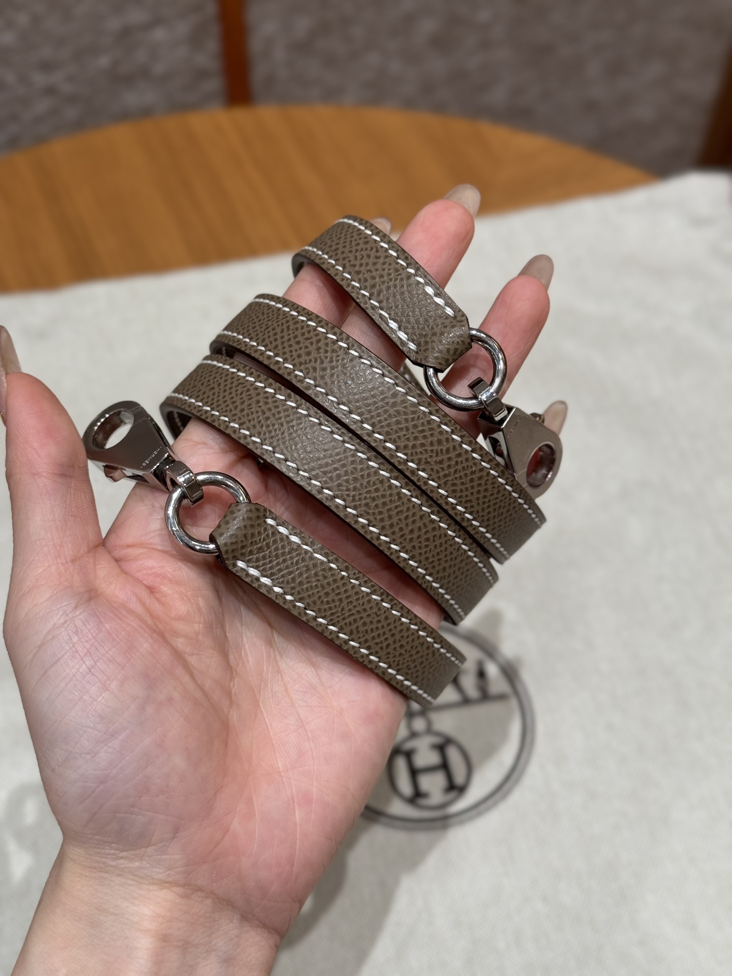 Hermès Bolide 25 Etoupe Epsom