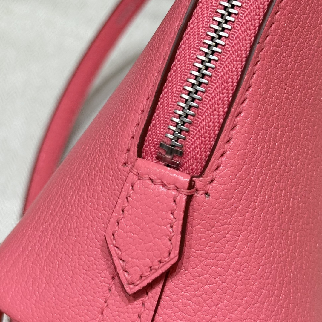 Hermès Bolide 21 Rose azalee Chever