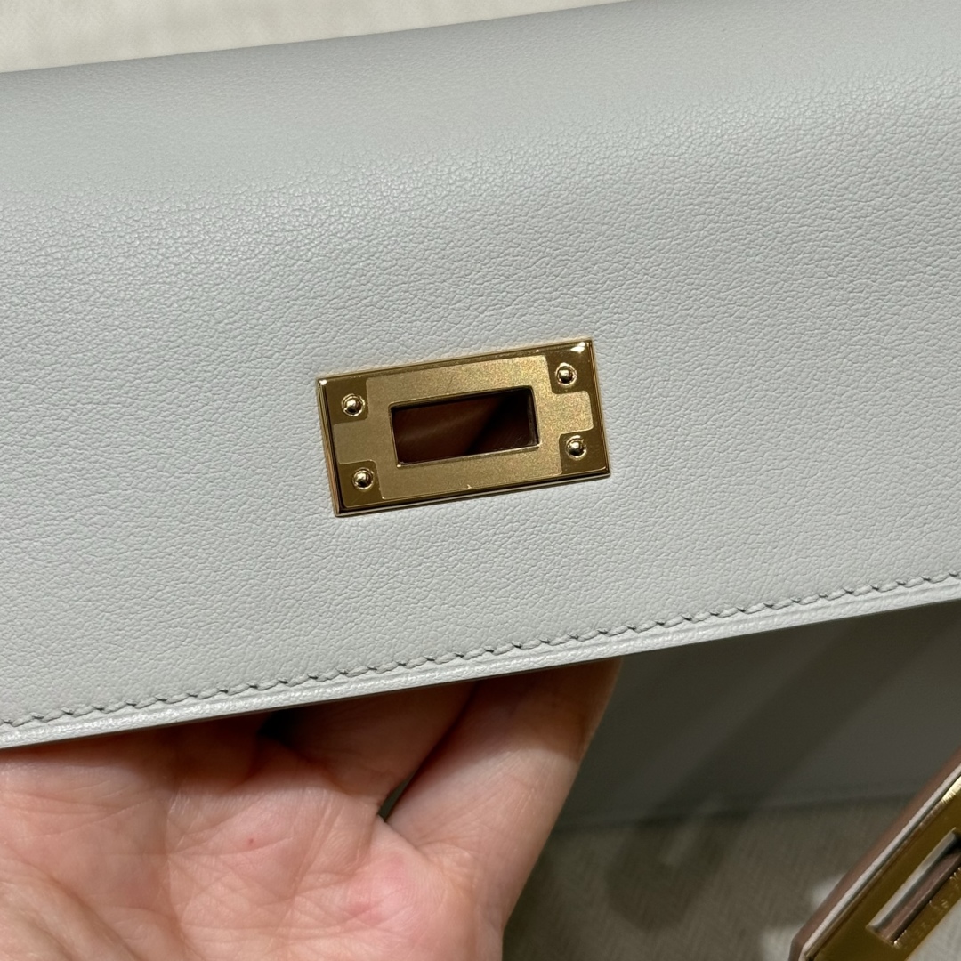 Hermès Kelly danse 22 Pearl Gray Swift