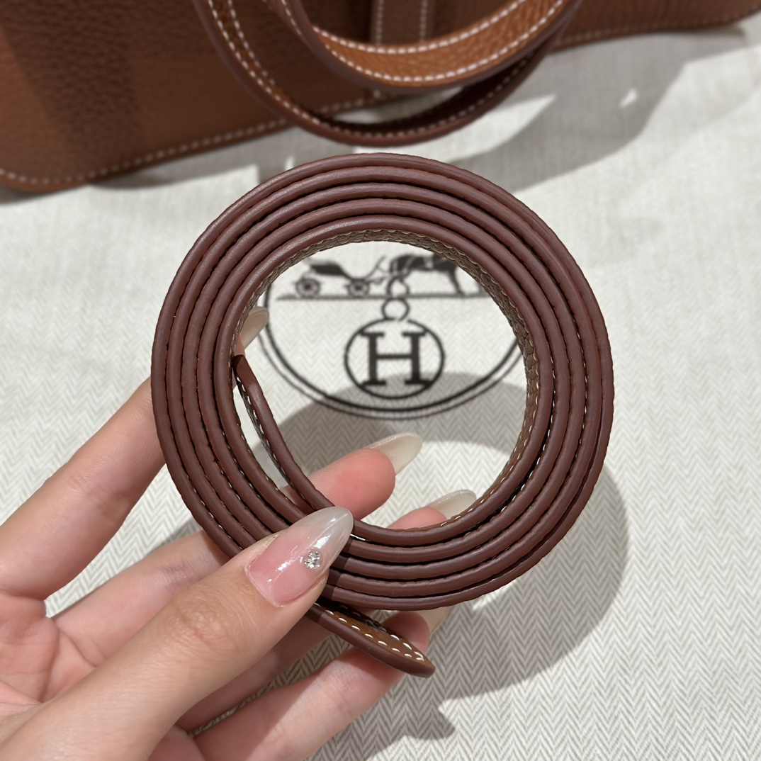 Hermès Halzan 25 Gold Togo