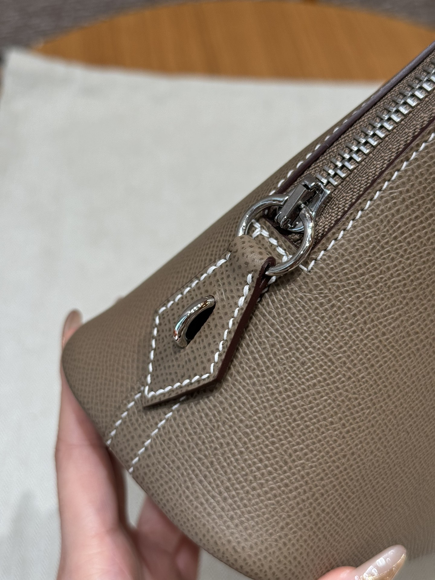 Hermès Bolide 25 Etoupe Epsom