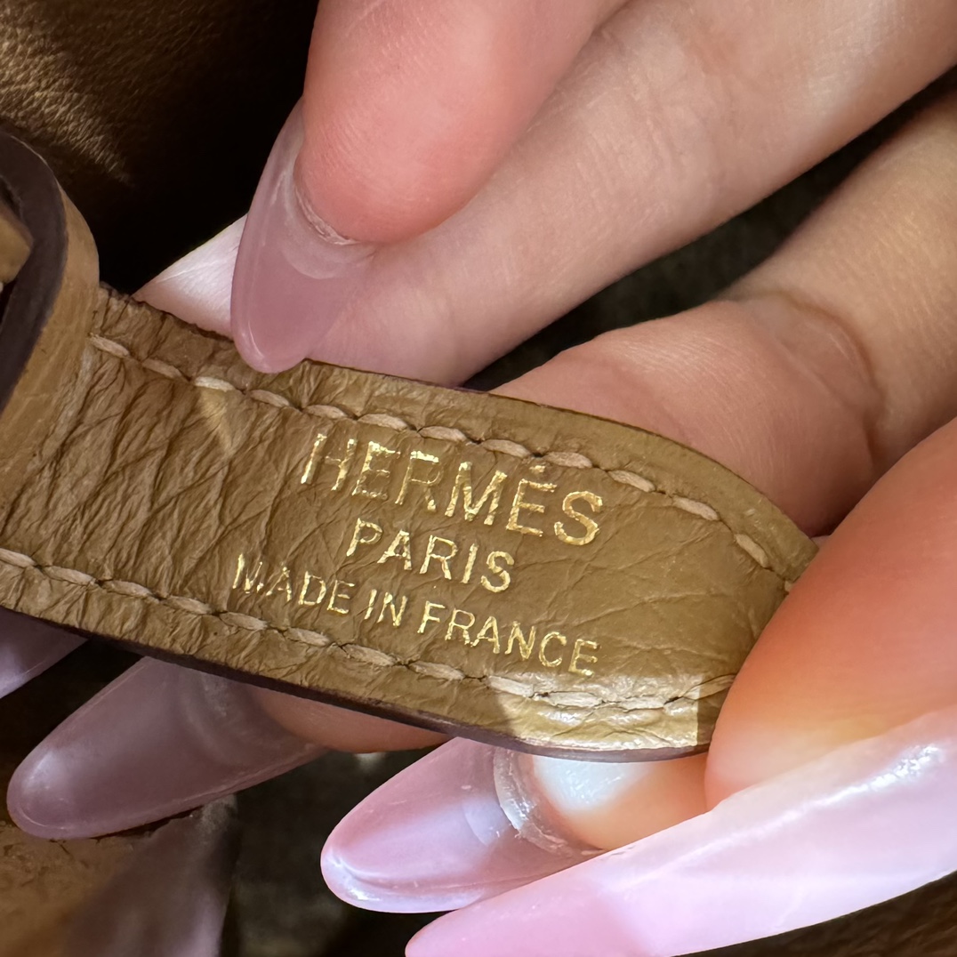 Hermès Halzan 22 Biscuit and Alezan  Clemence