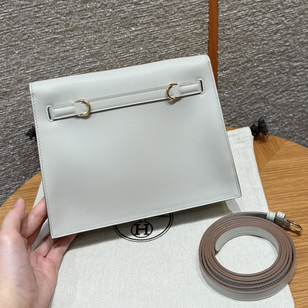 Hermès Kelly danse 22 Pearl Gray Swift