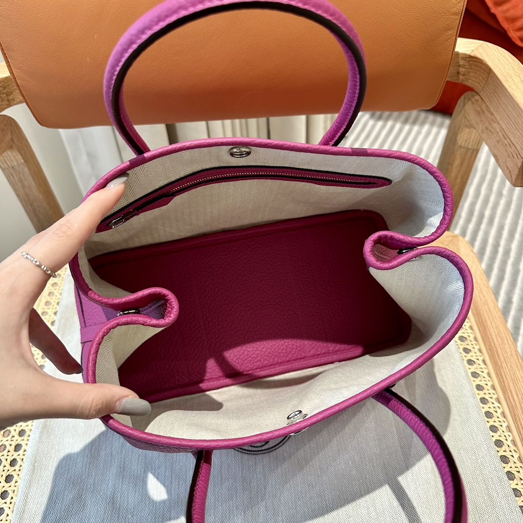 Hermès Garden party 30cm Rose purple Clemence