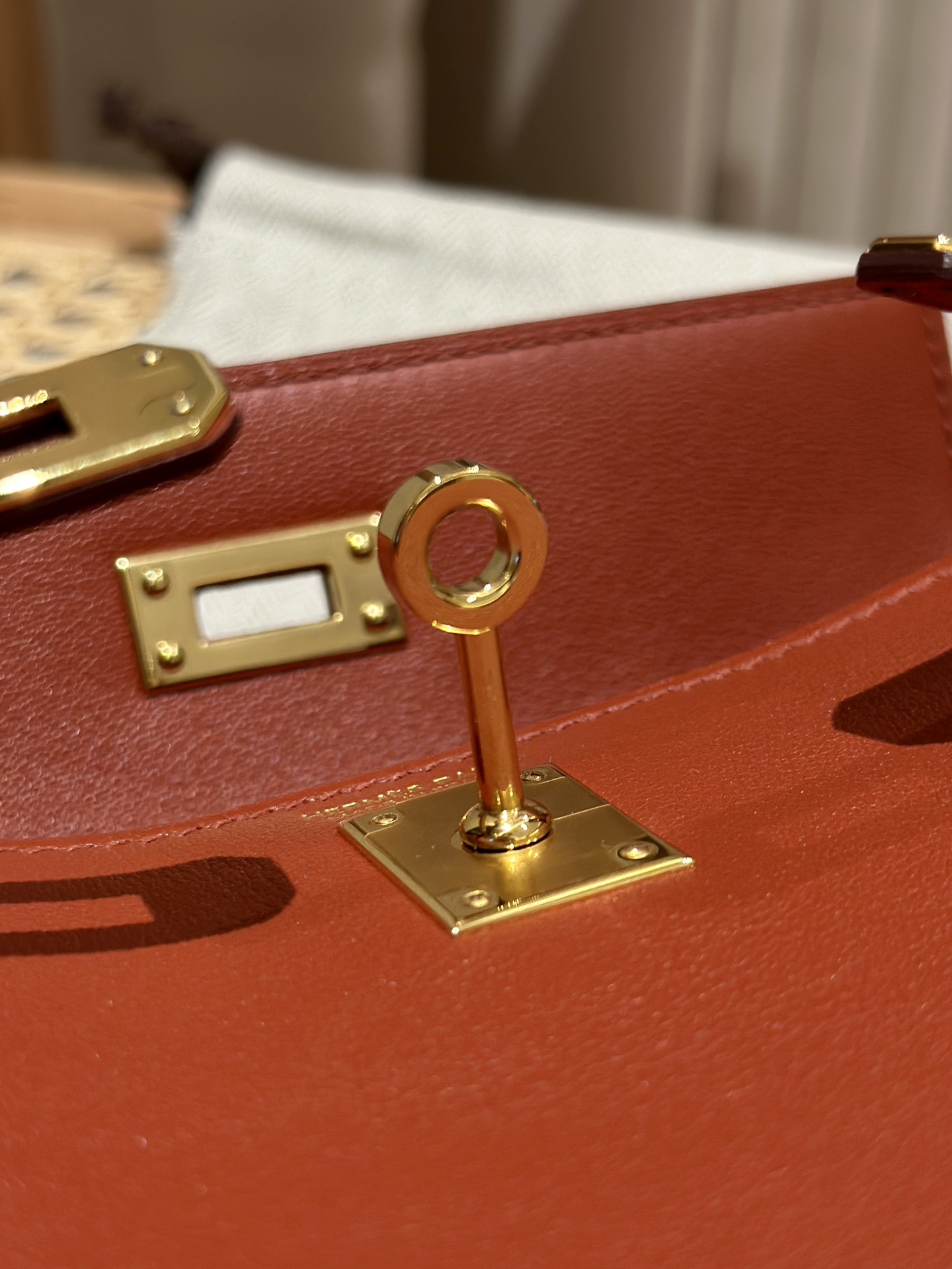 Hermès Kelly danse 22  Brique Swift