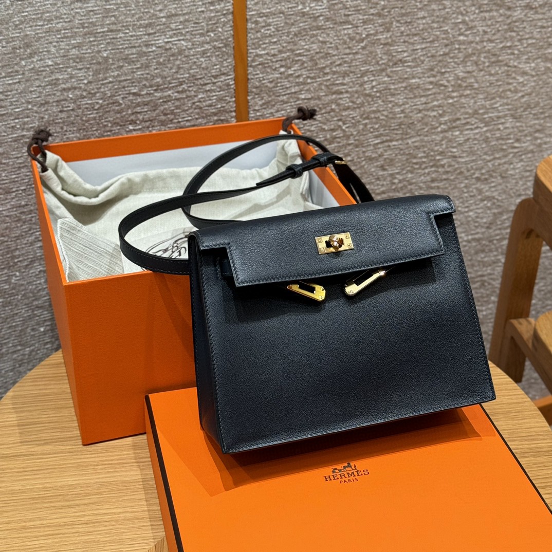 Hermès Kelly danse 22 Blue Nuit Swift