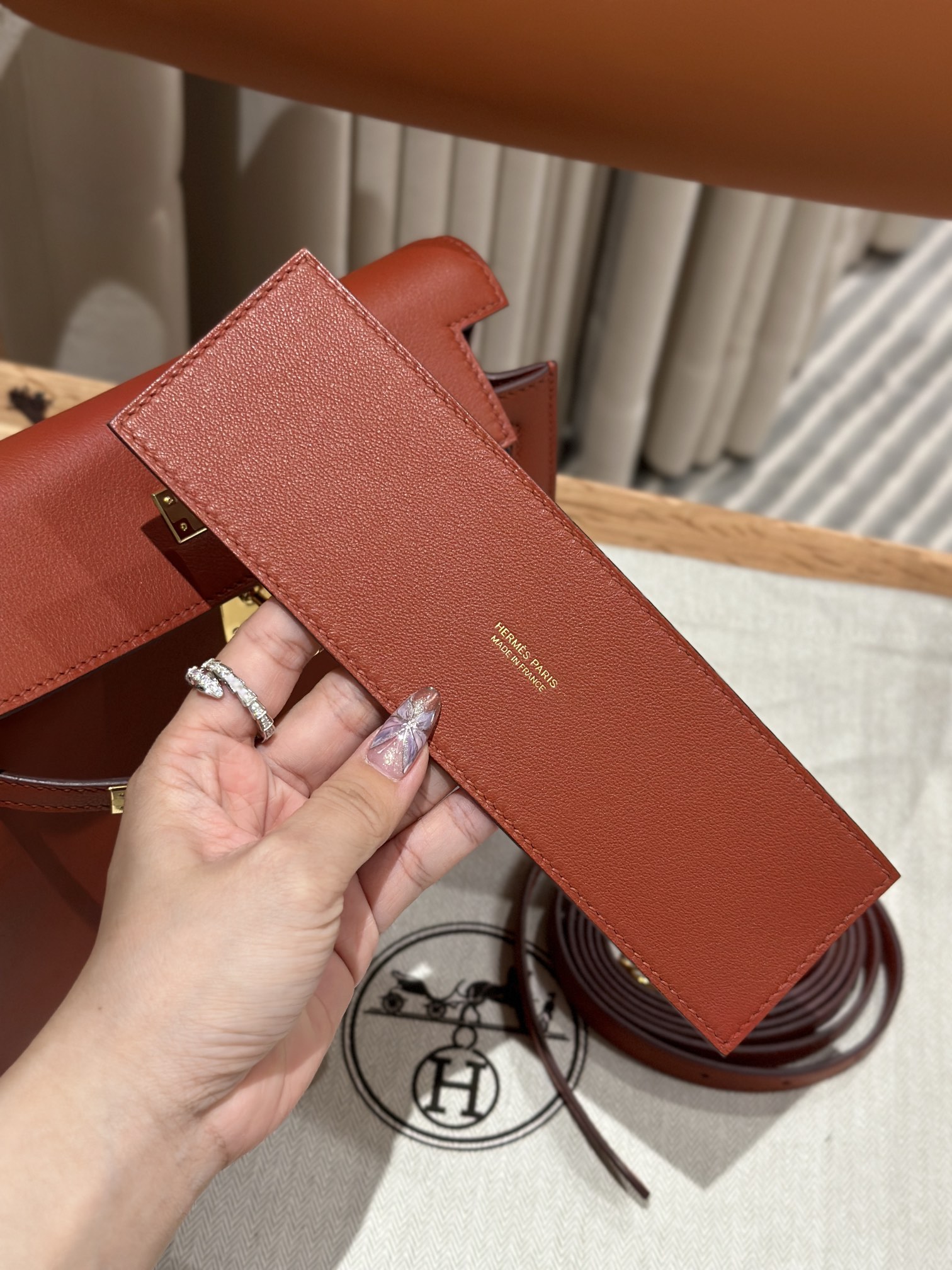 Hermès Kelly danse 22  Brique Swift