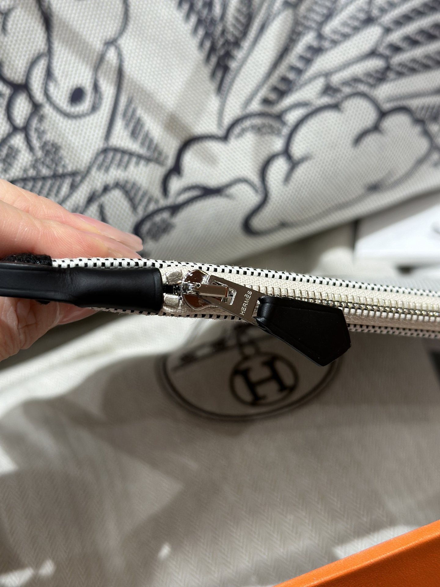 Hermès  Herbag 31 Black silver Pegasus Canvas and cowhide